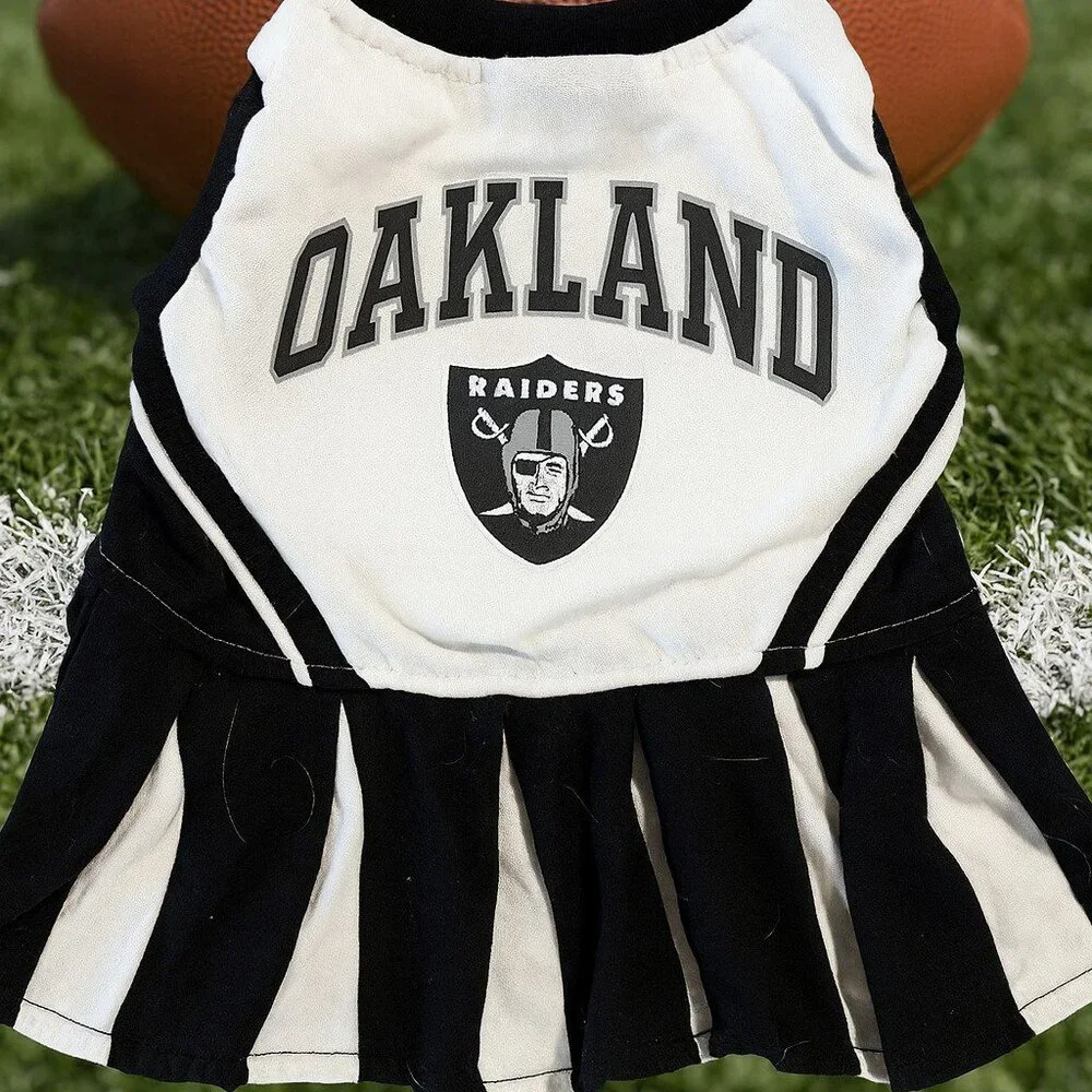 Dog Clothes-1 Giants Jersey, 1 -Raiders Cheerleader and 1 Warriors (S,M,S)